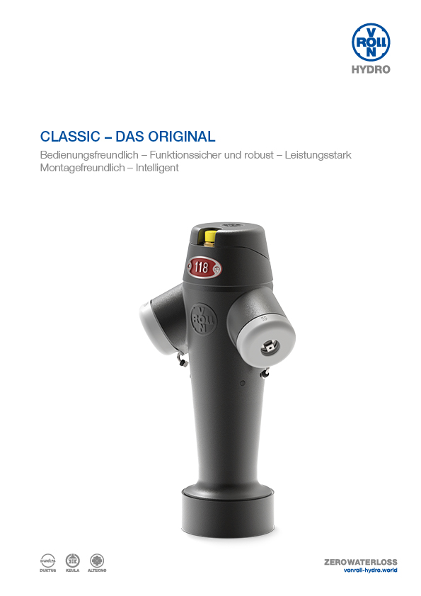 Broschüre Hydrant CLASSIC als PDF herunterladen
